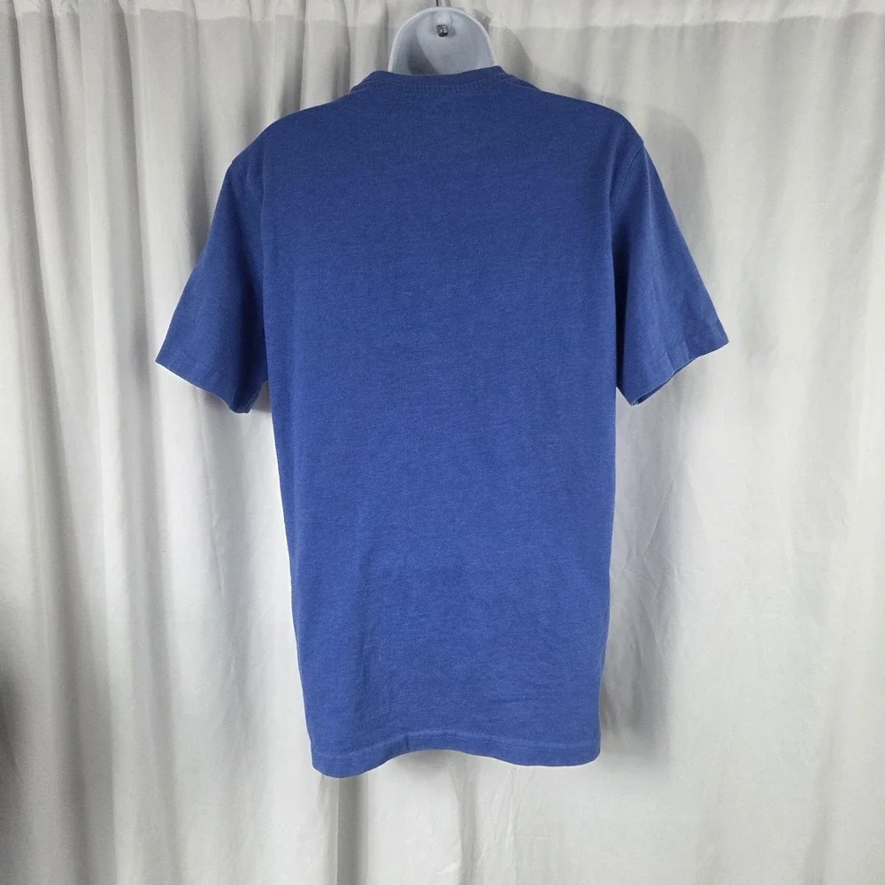 Champion Shirt Mens Small Blue Big Logo Graphic Tagless Tee Top Crewneck - Picture 4 of 8